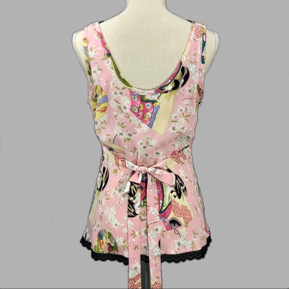 Lucy Love Pink Print Tie Back Top - Picture 2 of 7